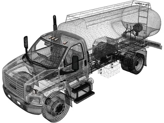 GMC Topkick C8500 Regular Cab Tanker Truck (2004) 3D Model