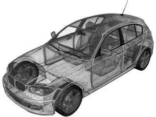 BMW 180i (2009) 3D Model