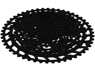 PG1210 12-speed Cassette 3D Model