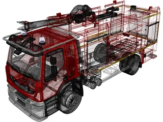 Renault Lander Fire Truck 3D Model