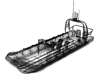 Zodiac Boat 3D Model