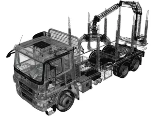 Sisu Polar Logging Truck (2010) 3D Model