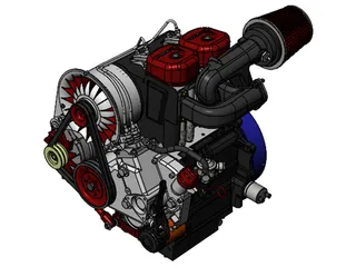 Deutz F2L511 Engine 3D Model