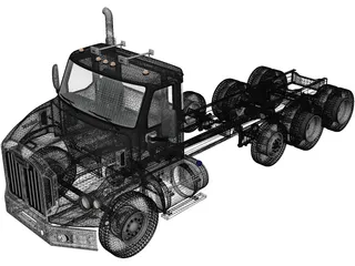 Autocar DC-64 Tractor Truck 4-axle (2019) 3D Model