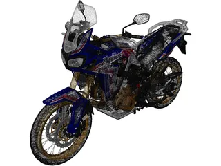 Honda CRF1000L Africa Twin Adventure Sports (2018) 3D Model