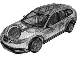 Saab 9-3X (2010) 3D Model