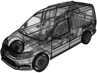 Volkswagen Caddy (2016) 3D Model