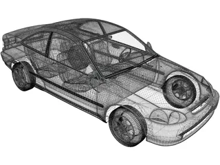 Honda Civic Coupe (1996) 3D Model