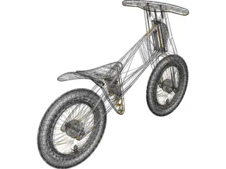 Wooden Bicycle 3D Model