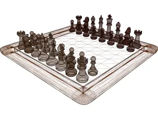 Chess Set 3D Model