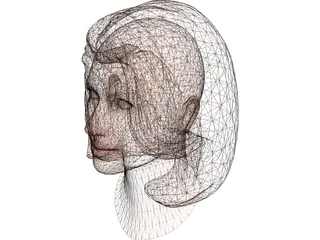 Head Sandra Bullock 3D Model