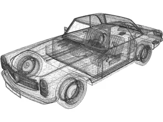 Mercedes-Benz 280 SL (1969) 3D Model
