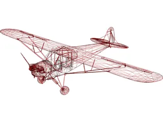 Piper J-3 Cub 3D Model