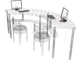 Information Desk 3D Model