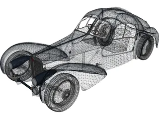 Bugatti Atlantic Coupe 3D Model