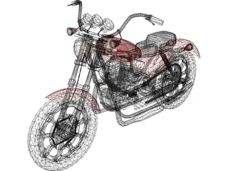 Harley-Davidson (1975) 3D Model