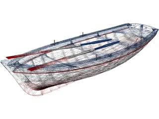 Wooden Boat 3D Model