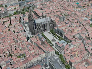 Clermont-Ferrand City, France (2021) 3D Model