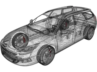 Citroen C5 Estate 3D Model