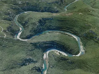 Gorges de l’Ardèche Canyon City, France (2021) 3D Model