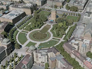 Mannheim City, Germany (2021) 3D Model