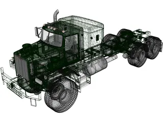 Kenworth C500 Semi Cab (2005) 3D Model