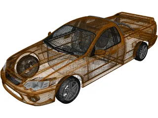 Ford Falcon BF Ute XR8 (2006) 3D Model