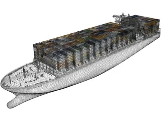Cargo Ship 3D Model