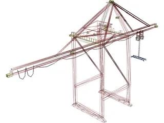 Shipping Port Crane Small 3D Model