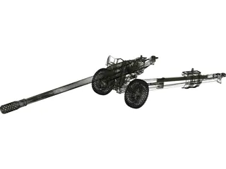 M-46 Field Cannon 3D Model