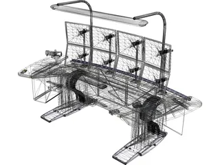 Cergo Operator Desk System Model Cergo B 3-4 3D Model