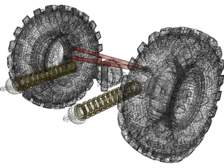 Rockwell Axle 2 1/2 ton 3D Model