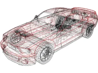 Ford Mustang Shelby GT500 3D Model