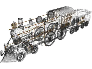 Steam Locomotive 3D Model