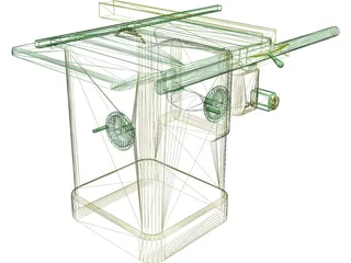 Delta Unisaw Table Saw 3D Model