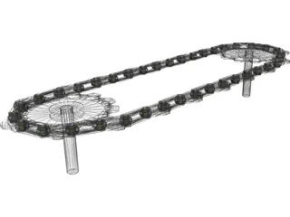 Chain Drive 3D Model