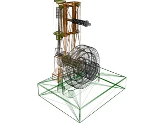 Steam Motor Assembly 3D Model