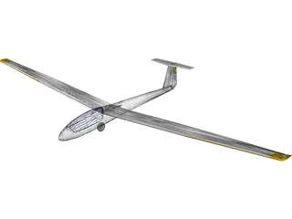 Rolladen-Schneider LS4 Glider 3D Model