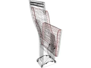 Auditorium Chair 3D Model