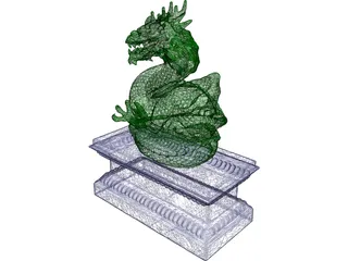 Chinese Dragon Statue 3D Model