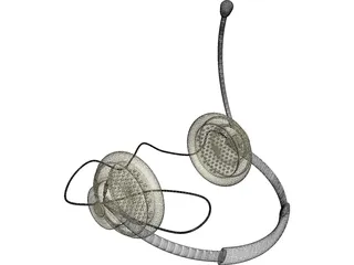 Headphones with Mic 3D Model