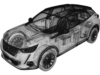 Peugeot 2008 GT-Line (2020) 3D Model