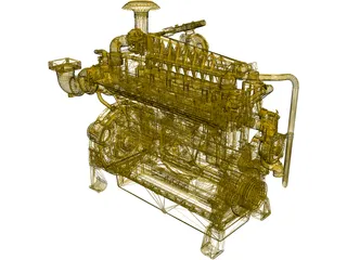 Caterpillar G3306 TA Engine 3D Model