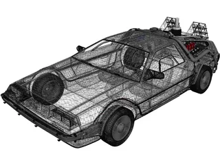 DeLorean DMC-12 BTTF II (1981) 3D Model