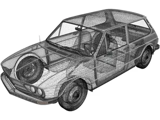 Volkswagen Brasilia (1980) 3D Model