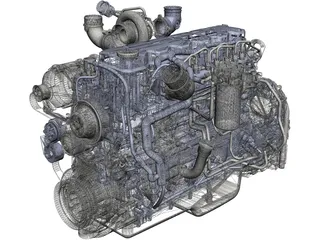 Cummins QSB-6.7 Engine 3D Model