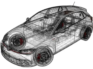 Volkswagen Polo GTi (2023) 3D Model