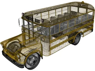 Chevrolet 4500 School Bus (1956) 3D Model