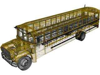 Ford B-700 Thomas Conventional School Bus (1984) 3D Model