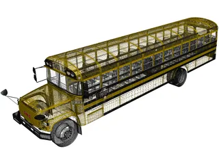 GMC B-Series School Bus (2000) 3D Model